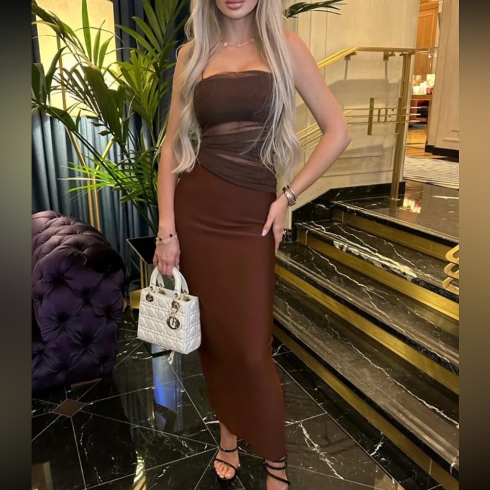 Jessica Bara Denise Ruched Gown